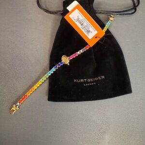 Kurt Geiger Multicolor Bracelet with Gold Heart